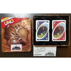 UNO Card Game Outdoor North American Wildlife Edition Collectible Tin '09 Fundex